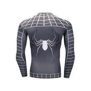 เสื้อออกกำลังกายแขนยาวแบบรัดรูปสำหรับผู้ชาย, เสื้อออกกำลังกายแขนยาวป้องกันรังสียูวีแบบเรียบ - Product Image 4