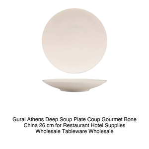 Assiette creuse Gural Athènes en porcelaine fine 26 cm pour restaurants, hôtels et fournitures de gros, vaisselle en gros - Product Image 2
