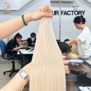 Extensions de cheveux vierges à 100% en kératine vietnamienne en gros, cheveux humains bruts non traités, pointes plates, styles ondulés profonds - Product Image 2