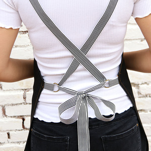 Delantal de cocina profesional para chefs y panaderos con bolsillo para bolígrafos y delantal de bucle utilitario BBQs y cocinas Delantales de mezclilla - Product Image 5