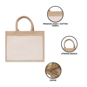 Bolsa de Yute Biodegradable con Bolsillo, Ecológica y Elegante para Uso Diario, Regalos, Publicidad, Kits Corporativos - Product Image 3
