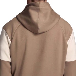 Men New Autumn 100% Cotton Block Hoodie Winter Heavyweight Fleece Embroidered Rhinestone <b>Logo</b> <b>Design</b> Lined Front Solid Pattern - Product Image 4