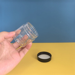 50g/50ml Rỗng lọ nhựa tròn rõ ràng mỹ phẩm Mẫu <span class=keywords><strong>container</strong></span> với bên trong lót màu đen có nắp đậy du lịch lưu trữ - Product Image 5