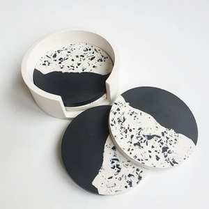 PERFECT Resin Coasters Indian Style Wholesale Price Square Acacia <b>Wood</b> and Blue Epoxy Resin Table Coaster for Drink Tea Coffee - Product Image 4