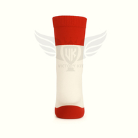 Chaussettes de sport décontractées en coton respirant pour hommes, chaussettes de football personnalisées en gros du Japon, chaussettes blanches avec bordure et talon rouges
