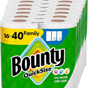 Bounty Paper Towels Quick Size, White, 16 Family Rolls = 40 Regular Rolls - Product Image 4