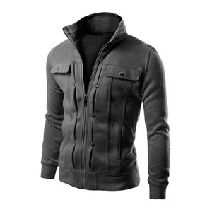 Blouson bombardier coupe-vent chaud pour homme Manteau tactique d'extérieur avec logo personnalisé avec matériau en Cordura et fermeture à glissière - Product Image 4