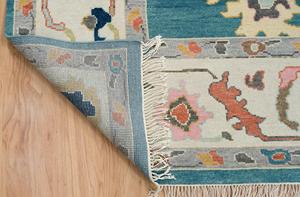 พรมโอชาคแบบวินเทจ ผลิตใหม่ ทอมือ ขนาดสั่งทำได้ ทนทานสูง สีอ่อนนุ่ม ด้านหลังทำจากขนสัตว์และยางลาเท็กซ์ สำหรับปูพื้นบ้าน - Product Image 4