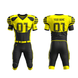 Maillots de football américain personnalisés de haute qualité pour adultes, respirants, sublimés, à manches courtes, 100% polyester, séchage rapide, unisexe - Product Image 1