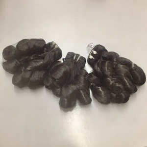 Courte longueur bouncy Curl vierge 100% cheveux humains tisse tante Funmi cheveux Machine trame Extensions de cheveux - Product Image 1