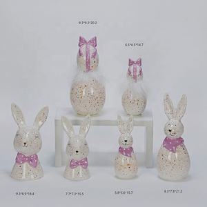 بيضة عيد الفصح السيراميك المخصصة على شكل أرنب الثلج الكروي ديكور بيضة عيد الفصح الكبيرة - Product Image 6