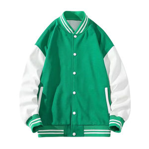 Haute qualité 100% laine corps Original cuir de vache manches confortable broderie personnalisée Logo Top vente homme université toile - Product Image 5