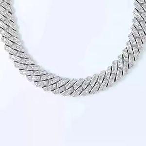 Hip Hop Jewelry Fully Diamond Cuban Link Chain Lab Grown Diamond Jewelry with 14K <b>White</b> <b>Gold</b> Chain for <b>Men</b> - Product Image 4