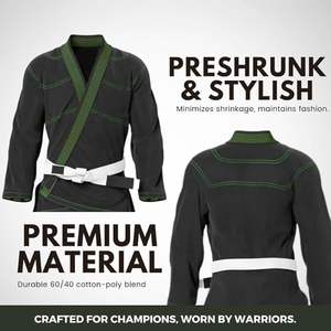 Kimono de Jiu-Jitsu Brésilien pour enfants, en coton pré-rétréci, 300 g/m², tissage perlé, léger, logo personnalisé, uniforme d'arts martiaux - Product Image 3