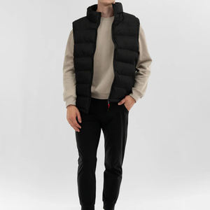 Chaleco de burbujas transpirable impermeable con cuello levantado de lona ligera personalizada de talla grande para hombre de invierno - Product Image 6