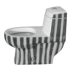 Cuvette de toilette monobloc en céramique à double chasse d'eau aux couleurs en bois réglables blanches-Ensemble de salle de bain complet en porcelaine, forte demande sur le marché - Product Image 5