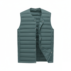 Chaqueta de Invierno para Hombre, Chaqueta Acolchada sin Mangas con Cremallera, Impermeable, Ligera, de Alta Calidad, con Logotipo Personalizado - Product Image 5