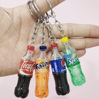 Portachiavi 3D in plastica a forma di lattina di birra e bottiglia di Fanta, accessorio fai da te fatto a mano per borse e portachiavi, stile arte moderna