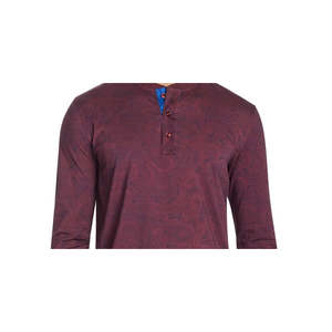 Camicia Casual da Uomo Tallia, Vestibilità Slim, Manica Lunga, Motivo Floreale Rosso Paisley, Tessuto Popeline Mercerizzato Antipiega, Taglie S e XL - Product Image 2