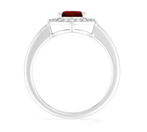 Bague en argent sterling 925 sertie de grenat, forme ovale, fantaisie, mariage, fête, classique, tendance, unisexe - Product Image 4