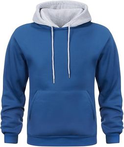 เสื้อแขนยาวมีฮู้ดสำหรับผู้ชายแบบลำลองมีกระเป๋าระบายอากาศได้ดีแห้งเร็วโพลีเอสเตอร์/ คอตตอน - Product Image 4