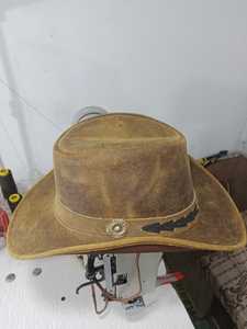 Sombreros de cuero de vaquero para hombres de estilo occidental/mejor proveedor al por mayor sombreros de cuero de vaquero de secado rápido para hombres - Product Image 2