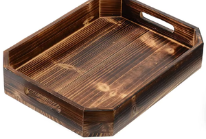 Bandeja de Servicio Artesanal de Metal Plateado con Asa de Metal Dorado, Diseño Art Deco, Forma Hexagonal, Multifuncional para Alimentos, Venta al por Mayor - Product Image 6