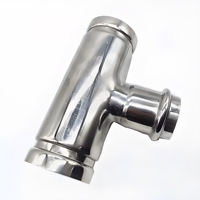 Raccord en T à double pression rainuré SS304 SS316L DN133*63.5 pour conduite d'eau d'incendie