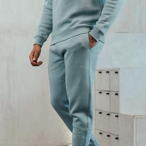 เสื้อฮู้ดสีพื้นสำหรับผู้ชาย เสื้อสเวตเชิ้ตผ้าคอตตอนผสมคุณภาพพรีเมียมสำหรับชุดลำลองสตรีทแวร์ เสื้อฮู้ดผู้ชายและกางเกงวอร์มแทรคสูท - Product Image 3