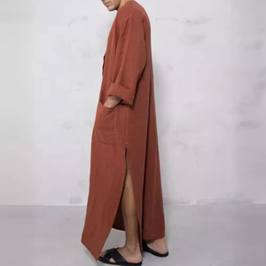 Nouvelle Collection 2025 – Thobes Décontractés Respirants pour Hommes, Style Personnalisé, Prix de Gros – Vêtements Islamiques Nouveaux Designs pour Adultes - Product Image 5