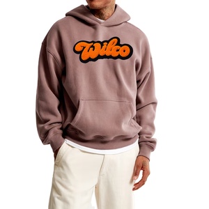 Sudadera con capucha de peso pesado con bordado y logotipo personalizado, ropa de calle informal para hombre, poliéster liso en blanco de gran tamaño para gimnasio con diseño forrado - Product Image 1