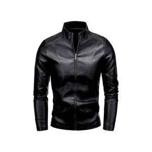 Hot Selling Men's Leather <b>Jacket</b> with Canvas Fabric Eco-Friendly Waterproof & Windproof High Street Style - Product Image 1