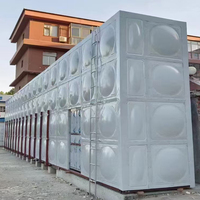 Réservoir d'eau modulaire enterré en PRV/GRP, panneaux boulonnés en fibre de verre, structure anti-fuite