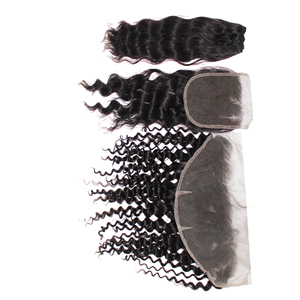 Los mechones de cabello humano con frontal y cierre proporcionan una cobertura completa y natural y flexibilidad de estilo, hechos con cabello suave 100% real - Product Image 2