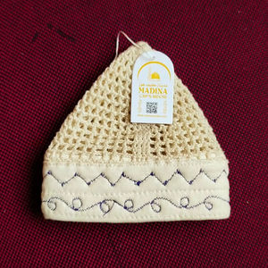 NUEVA TENDENCIA, KUFIS EGIPCIO MASRI, Gorro de Oración Musulmán para Hombre, Tejido a Mano, 100% Algodón Premium, con Banda, Ajustable, Ecológico - Product Image 1