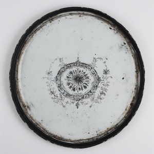 Placa de cargador de resina de cobre real con tonos marrones metálicos profundos y textura artística en remolino para cenas Grand Heritage - Product Image 1