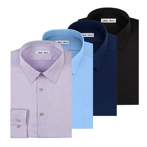 เสื้อเชิ้ตลำลองธุรกิจแขนยาวสีพื้นคอพับ - Product Image 5