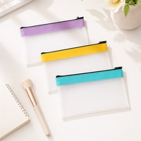 Pochette cosmétique transparente en PVC personnalisée, approuvée par la TSA, avec fermeture éclair, pour voyage, articles de toilette et maquillage, directement de l'usine