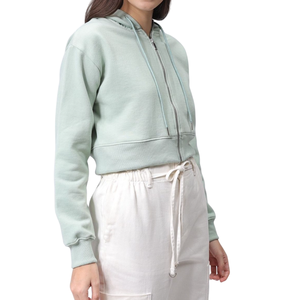 Sweat à capuche court à la mode pour femme avec un look propre et classique qui se marie bien avec des jupes ou des pantalons taille haute - Product Image 4