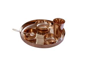 Diseño Premium cobre Acero inoxidable bronce thali conjunto para servir vajilla Hotel diseño clásico a precio al por mayor - Product Image 6