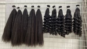 Bonne qualité I tip Kinky Straight Invisible Bonds Microlink Extensions de cheveux humains Cheveux vietnamiens toutes longueurs - Product Image 4