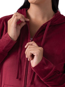 Wholesale <b>Women</b> <b>Velvet</b> Velour <b>Tracksuit</b> Elegant Lounge Wear Two Piece Hoodie with Jogger Pants Casual Fashion <b>Tracksuit</b> - Product Image 4