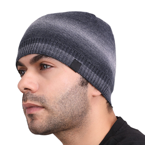 Gorro de puño de lana, carcasa de punto acrílico cálido con puño grueso plegable forrado con forro polar, excelente calidez para inviernos fríos - Product Image 1