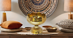 Lámpara de aceite Akhand Diya accesorio hecho a mano dorado hecho a mano calidad superior latón tradicional indio oro Horizontal Lotus 50 Uds - Product Image 6