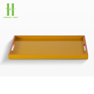 BEST SELLER Plateau de service rectangulaire de luxe en laque, de haute qualité, écologique, artisanal, pour restaurant et hôtel, fabriqué au Vietnam - Product Image 3