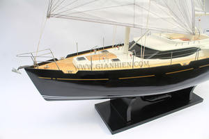 Gia Nhien Fabricant Approuvé Conception Personnalisée quantité minimale de commande Basse Oyster 54 Maquette Artisanale en Bois Bateau à Voile en Bois - Product Image 6