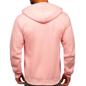 Sweat à capuche thermique rose relax fit de haute qualité avec fermeture éclair complète - Product Image 2