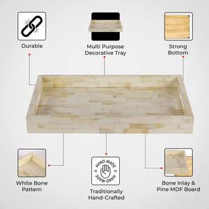 ถาดเสิร์ฟและเก็บของทำมือฝังลายกระดูก สำหรับของตกแต่งบ้าน - Product Image 2