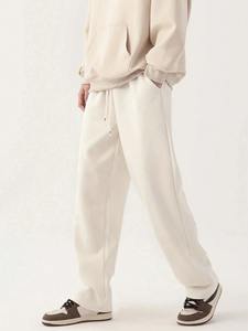 Pantalones Deportivos de Forro Polar Transpirable y Ecológico para Otoño e Invierno, Pantalones Largos Casuales y Holgados, Pantalones Deportivos Rectos a la Moda, Cálidos - Product Image 4