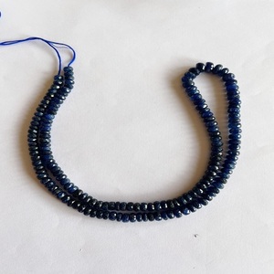 ลูกปัดแซฟไฟร์สีฟ้าธรรมชาติลูกปัดลูกปัดกลมแบบพม่า AAA ความแวววาวที่มีสีที่ยอดเยี่ยมลูกปัดหินที่ไม่ซ้ำใคร - Product Image 2